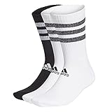 adidas striped 15 trikot kurzarm gelb blau Wadenlang adidas Glam Cre Essential 3 Stripes Socks Socken 3er Pack (XS, white/black/white, x_s)