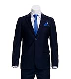  AZZURINO Sakko Business in Marine, Reine Schurwolle 120\'S, Größe: 52