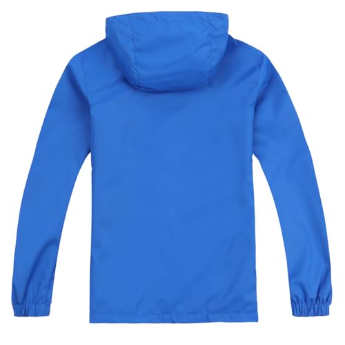 Image of Jingle Bongala Kids Waterproof Rain Jackets Lightweight Raincoats Fleece & Knitted Lining Hooded Windbreaker for Boys Girls