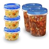 Ziploc Twist N Loc Food Storage Meal Prep Containers Reusable for Kitchen Organization, Dishwasher Safe, Variety Pack, 5 Count