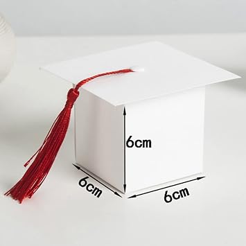 Katutude 50 Pcs Graduation Cap Candy Boxes 2023 Graduation Party Favors Blue Graduation Cap Gift Box with Tassel Chocolate Candy Box Graduation Gifts Ceremony Party Decoration