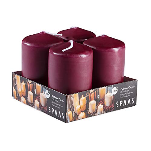 Bougies décoratives pour centre de table de mariage | Pack de 4 piliers Spaas pour cheminée