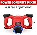 Cement Mixer 2300W, Handheld Electric Concrete Mixer with 6 Adjustable Speed, 110V Portable Mud Mixer Paint Mixer for Motar Grout Plaster Thinset Fodder Stirring Tool