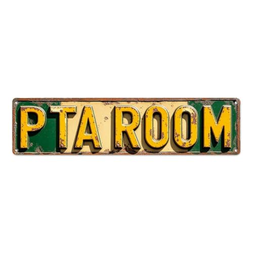 School Office Decor PTA Meeting Room Retro 16 X 4 Inch Metal Sign