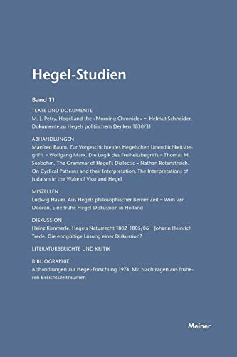 Hegel-Studien / Hegel-Studien Band 11 (1976) (German Edition)