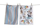 tag Dog Daze Dishtowel Set of 2 Multicolored