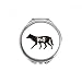 Wolf Black And White Animal Hand Compact Mirror Round Portable Pocket Glass