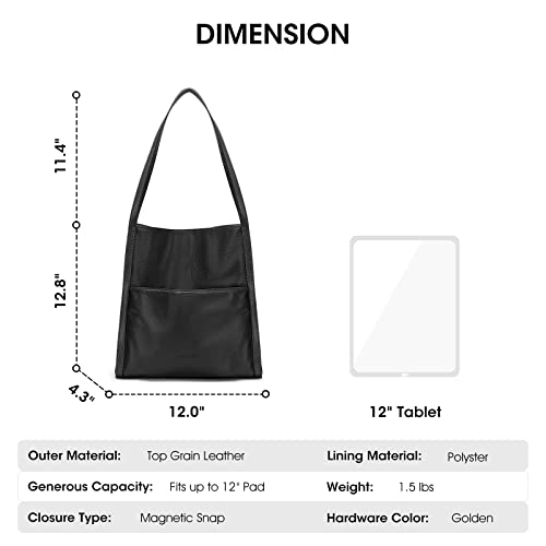 Image of Kattee Leather Tote Bag for Women, Medium Shoulder Handbag