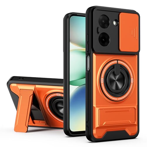 HAONANDE �X�}�z�P�[�X �Ή� Xiaomi Redmi A5 4G �����O�t���X�^���h ���C�z�� �X���C�h���J�����J�o�[ �~���^���[�ϏՌ��P�[�X compatible with MagSafe ���C�����X�[�d �I�����W