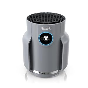 Shark NeverChange Air Purifier Compact Pro with Long-lasting HEPA Exceeding Filtration, For Pet Dander, Dust, Smoke, Allergens, Up to 250 sq. ft. for Bedroom, Home Office, Dorm, HP071BRN (2025)