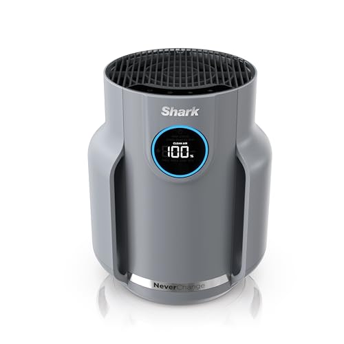 Shark NeverChange Air Purifier Compact Pro with Long-lasting HEPA Exceeding Filtration, For Pet Dander, Dust, Smoke, Allergens, Up to 250 sq. ft. for Bedroom, Home Office, Dorm, HP071BRN (2025)