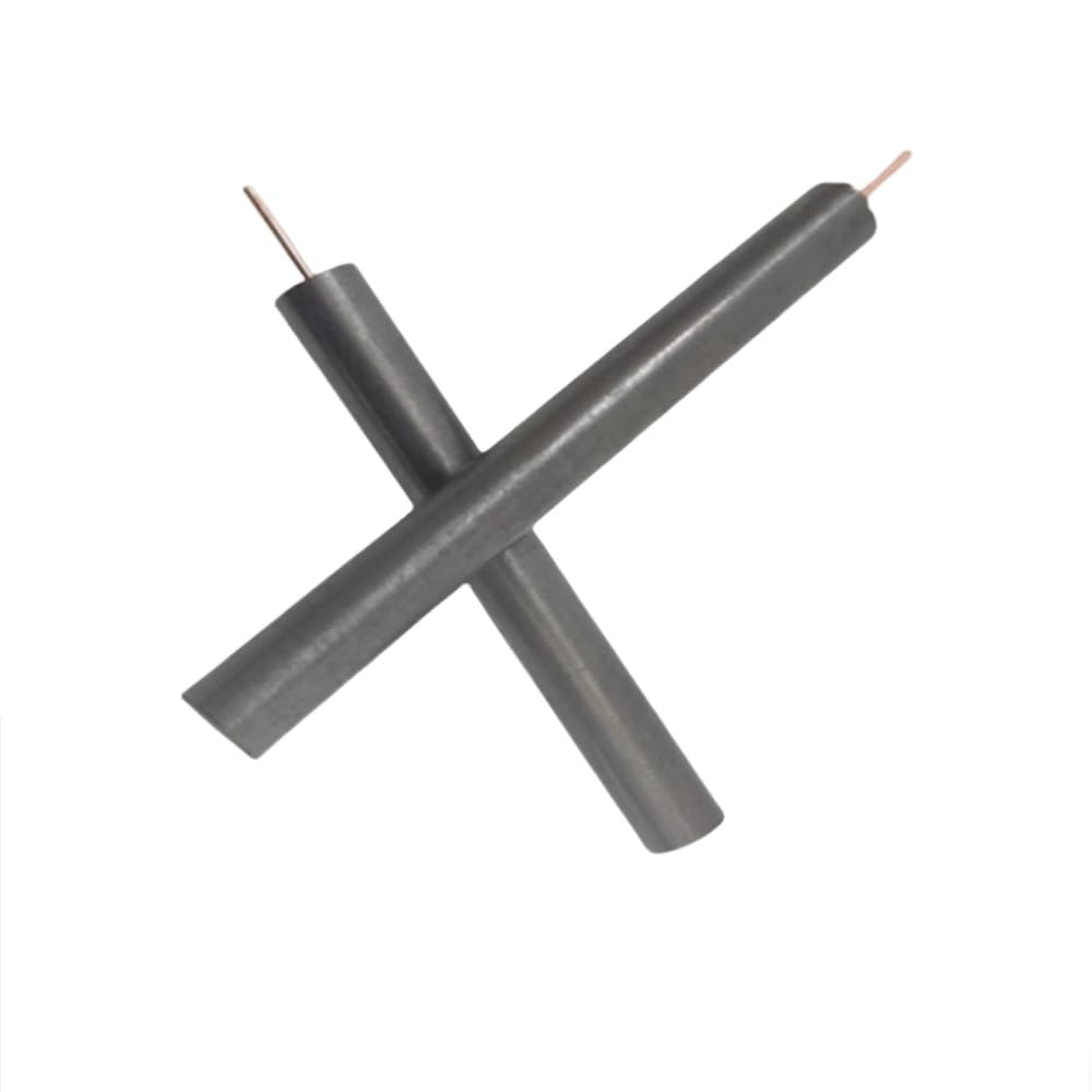 Electrodo de varilla de grafito de alta pureza de 2 piezas con alambre de cobre for experimentos electrolíticos(13x100mm)