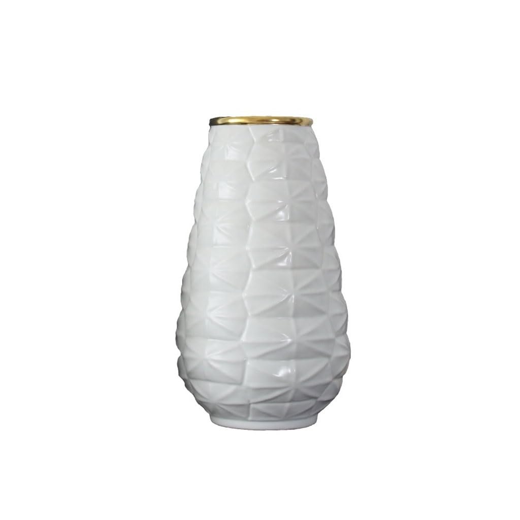 EINES Vase Living Room Flower Arrangement Chinese Style Entrance Wine Cabinet Ceramic Dining Table Creative Ornaments(B)