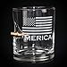 BenShot 'Merica Rocks Glass with Real .308 Bullet - 11oz | Made in the USA