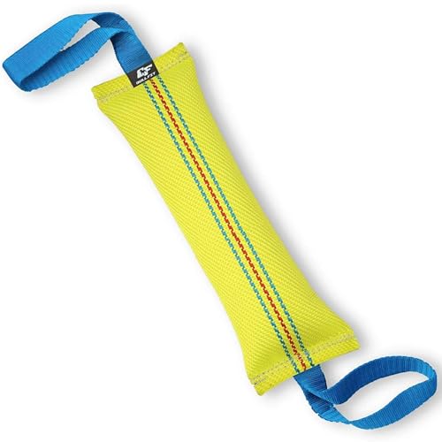 Bull Fit Beisswurst für Hunde, 30 cm, mit Zwei Schlaufen - Sehr Robustes Hundespielzeug zum Training, Tauziehen und Zerrspiele mit Hund - Aus hochwertigem Feuerwehrschlauch handgefertigt
