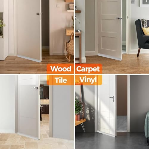 Image of Holikme Weather Stripping 41 inch Door Draft Stopper Under Door Draft Blocker Doors Sweep Noise Stopper Strong Adhesive Transparent