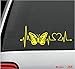 Artstickers - Adesivi per auto a forma di farfalla, 20 cm, per gli amanti delle auto, colore: giallo
