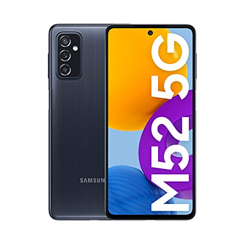 SAMSUNG Galaxy M52 5G - 携帯電話、Android、スマートフォン、128 GB、ブラック、ES バージョン