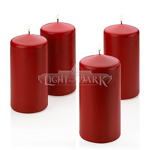 Light In The Dark Red Apple Cinnamon Scented Pillar Candle