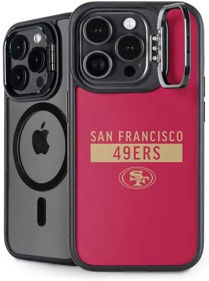 Skinit Kickstand Phone Case Compatible with iPhone 16 Pro - Officially Licensed NFL San Francisco 49ers Red Performance Series Design