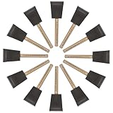 Jen Manufacturing Professional Foam Poly-Brushes - Brush Set for use in Home Improvement Projects for applying Paint, Watercolor, mod Podge, Glue, Chalk Paint, Oil, and Wood Stain (12, 2')
