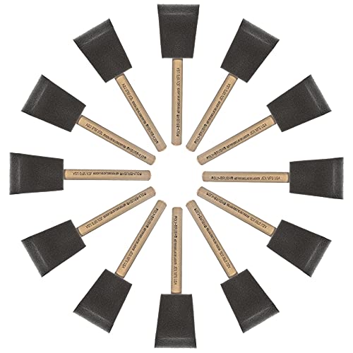 Jen Manufacturing Professional Foam Poly-Brushes - Brush Set for use in Home Improvement Projects for applying Paint, Watercolor, mod Podge, Glue,