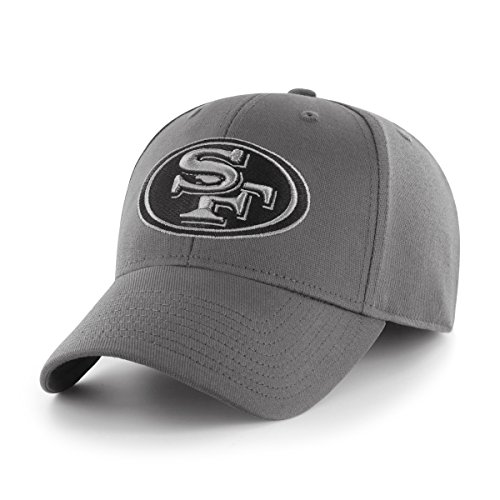 OTS NFL San Francisco 49ers Men's Comer Center Stretch Fit Hat, Charcoal, Large/X-Large