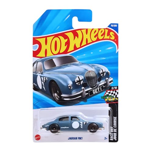 Image of Hot Wheels Jaguar MK1 Race Day for Ages 3 Years and Up 75 /250 (Blue)