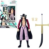 BANDAI - Anime Heroes - Action Figure One Piece - Figura Mihawk 17 cm - Licenza ufficiale One Piece - Figura articolata manga Occhi di Falco Mihawk - Giocattolo per bambini dai 4 anni in su - 37053