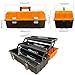 16-Inch Three-Layer Plastic Storage Box/Tool Box/Sewing Box Organizer, Multipurpose Organizer and Portable Handled Storage Case for Art Craft and Cosmetic