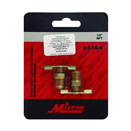 Milton S-614-4 1/4" Drain Cock, 2/Cd #TOP1
