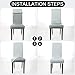 uxcell Dining Chair Cover,Stretch Bar Stool Slipcover Kitchen Chair Protector Spandex Chair Seat Cover for Home Decorative/Dining Room/Party/Wedding Gray Medium