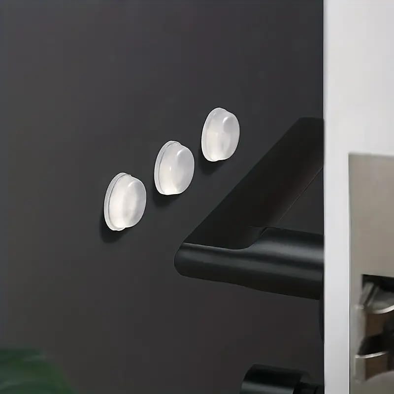 50PCS Adhesive Silicone Clear Dome Cylindrical Noise Reduction Mats for Furniture, Floor and Wall - Anti - Collision, Durable, Transparent