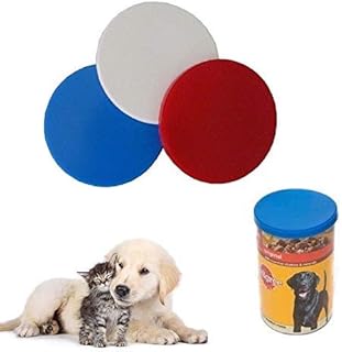 THUKRAL HAULAGE LIMITED Set of 3 Can Covers Storage Cat Dog Pet Food Tin Lids Reusable Standard Size Fits All