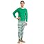 Green Top & Green White Pants