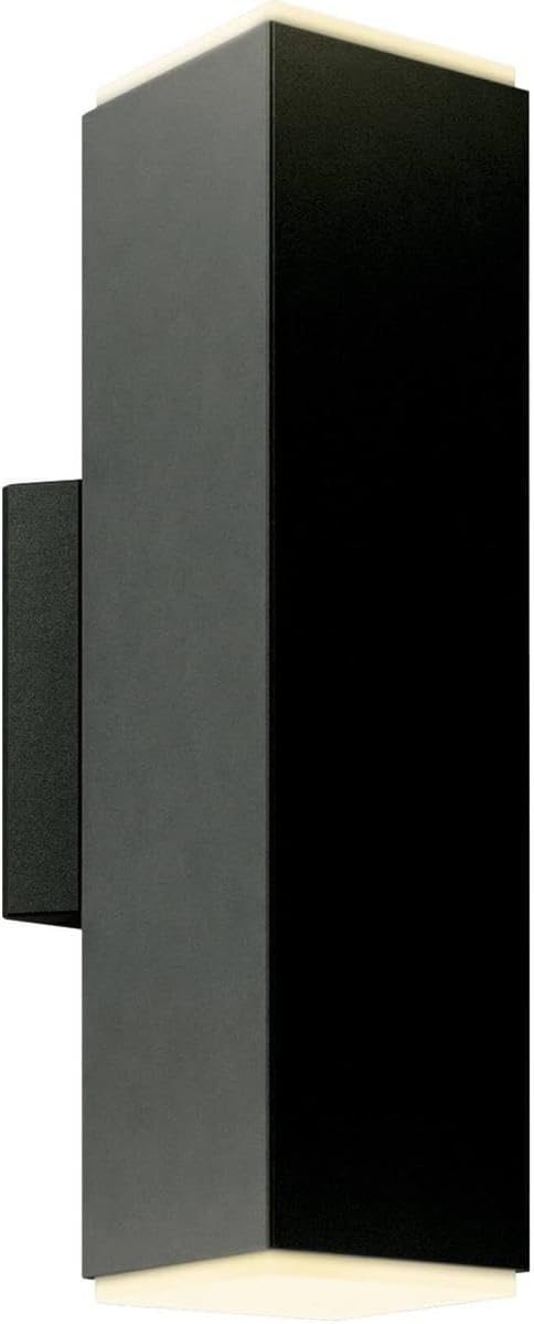 DALS Lighting LEDWALL-B-BK 4" Square Led Indoor/Outdoor Wall Rectangular Sconce Modern 4" Square Led Indoor/Outdoor Wall Rectangular Sconceblack