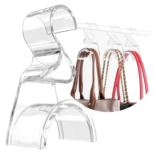 Wiosi Premium Clear Purse Hanger Closet Set of 3 -