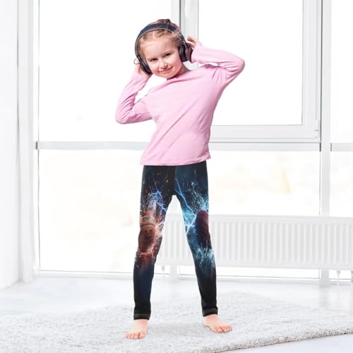 Bolaz Toddler Girls Leggings Printed Yoga Pants Leggings Light Basketball for Kids4