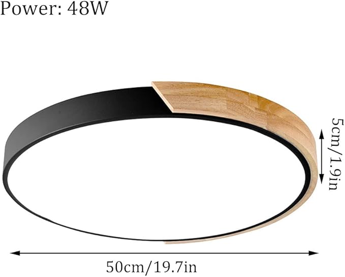 CSSYKV Plafondlamp Inbouwarmatuur LED-plafondlamp Platte Moderne Ronde Verlichting Metalen Strip Met Houten Plafondverlichting Gebruikt In Slaapkamer Balkon Gang Lamp Balkon CSSYKV photo 3