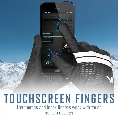 WESTWOOD FOX Guantes de invierno impermeables para niños y niñas – Guantes térmicos para niños a prueba de viento, antideslizantes, con pantalla táctil, manoplas aisladas y cálidas para correr - imagen 4