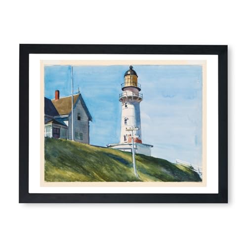Phare à deux lumières II Edward Hopper impression d'art encadrée Spiffing Prints