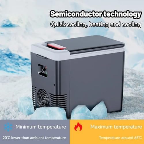 Mini refrigerador portátil de 10L 12V y 220V para coche y casa con función frío y calor 3