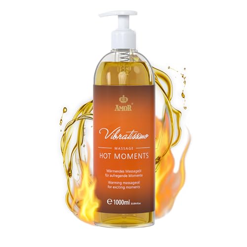 Vibratissimo Hot Moments 1000 ml Massageöl - Aufheizendes Massageerlebnis - Stimulierende Massageöle, Entspannung Für Paare & Gleitöl