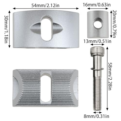 safycaby Bicycle Seatpost Head Saddle Pipe Head Aluminium Alloy Bike Seatpost Clamps Head Bike Head Saddle Pipe Screw Bicycle Seat Tube Replacement Parts (1PCS Silver)