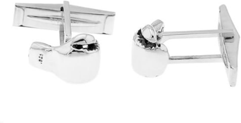 Sterling Silver Polished Solid Boxing Glove Cufflinks Cuff Links