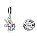 2 pièces la petite sirène princesse et dessin animé perles ajustement marque bracelet à breloques collier pour femme fabrication de bijoux accessoires