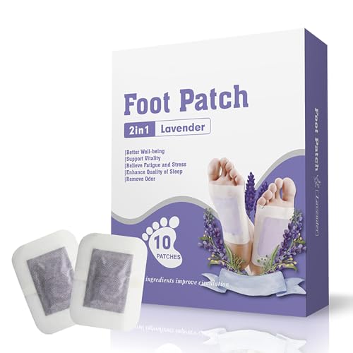 Natural Herbal Foot Care Patches - 10 Pack Lavender Foot Care Patches, Deep Cleansing, Relieves Stress and Fatigue and Improves Sleep