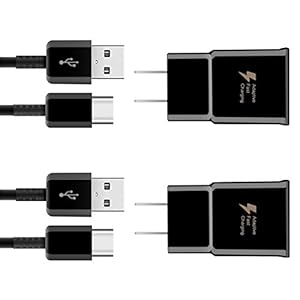 15W Type C Charger Fast Charging 2 Pack USB C Android Phone Charger Wall Charger Block & 6.6ft Cable for Samsung Charger…