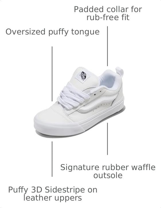 Vans Unisex Knu Skool Shoe - '90s Retro Puffy Low-Top Fashion Sneakers for Men & Women by Vans - Used condition - US$40.97