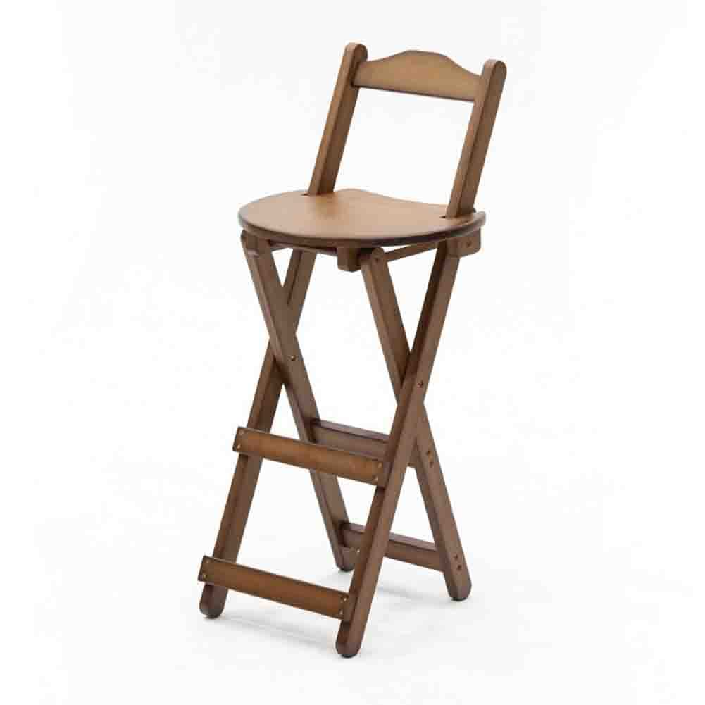 Tabouret de bar en bois ménage moderne décontracté avec repose-pieds